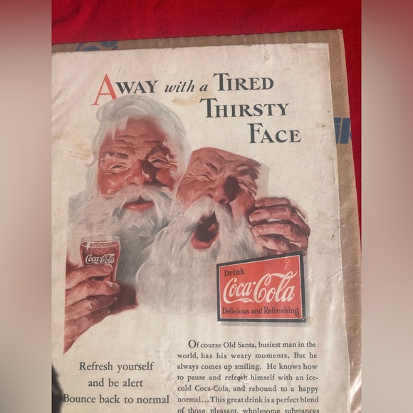 Vintage 1933 Coca-Cola Santa magazine ad page 10” x 6 7/8”VINTAGE HOLIDAY Decor - Picture 7 of 7